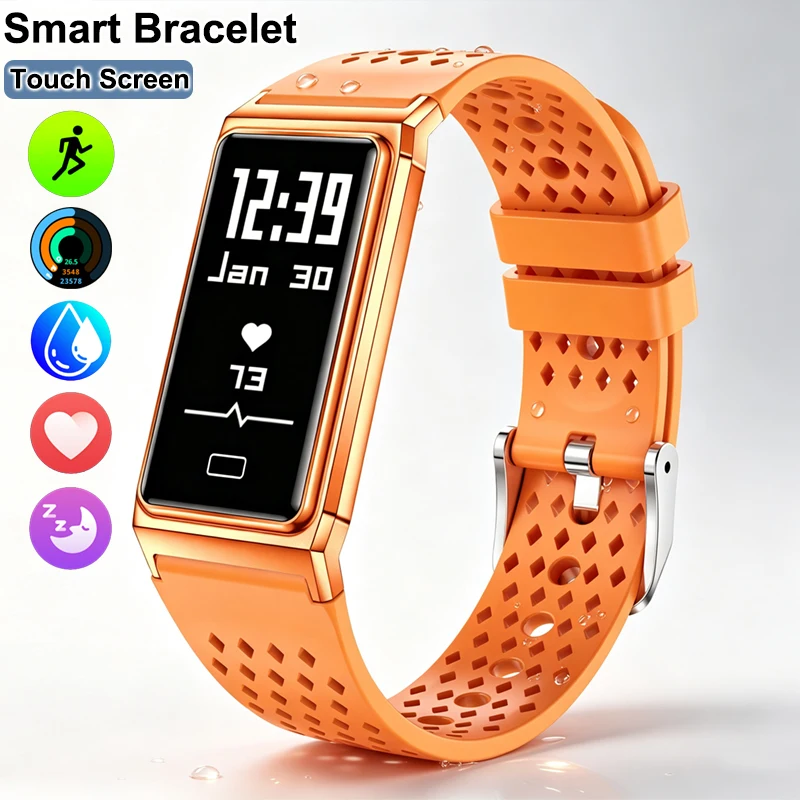 2026 New Smart Bracelet Men Women Sleep Health Monitor Sports Fitness Tracker 10ATM Waterproof 15 Days Battery Life Smartwatches