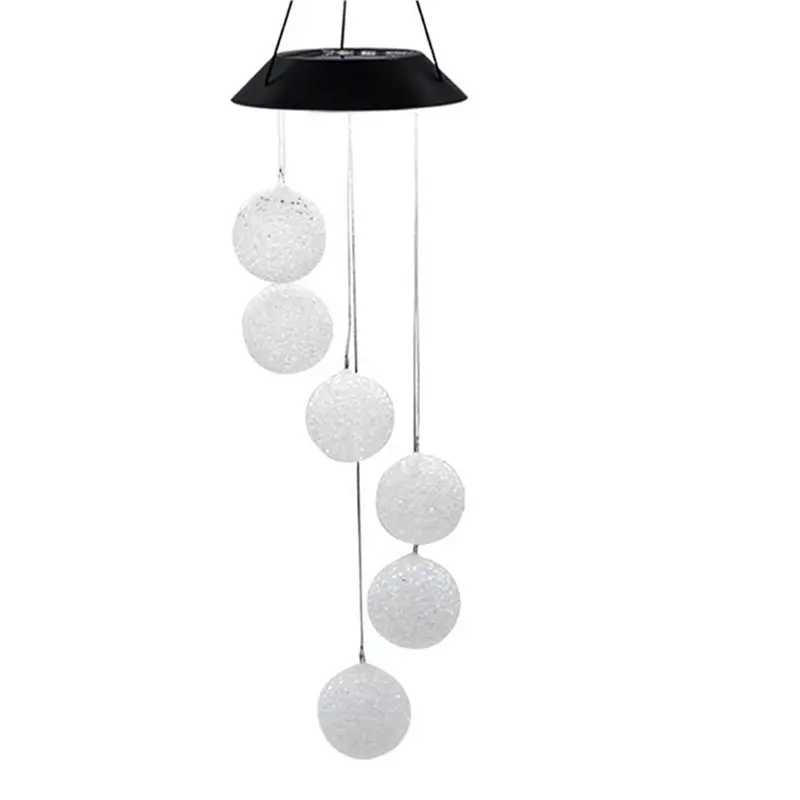【ORNAMENT】2X Solar Ball Light LED Colour Changing Garden Yard Hanging Decoration Light Outdoor Powered Wind Chime Waterproof Lam