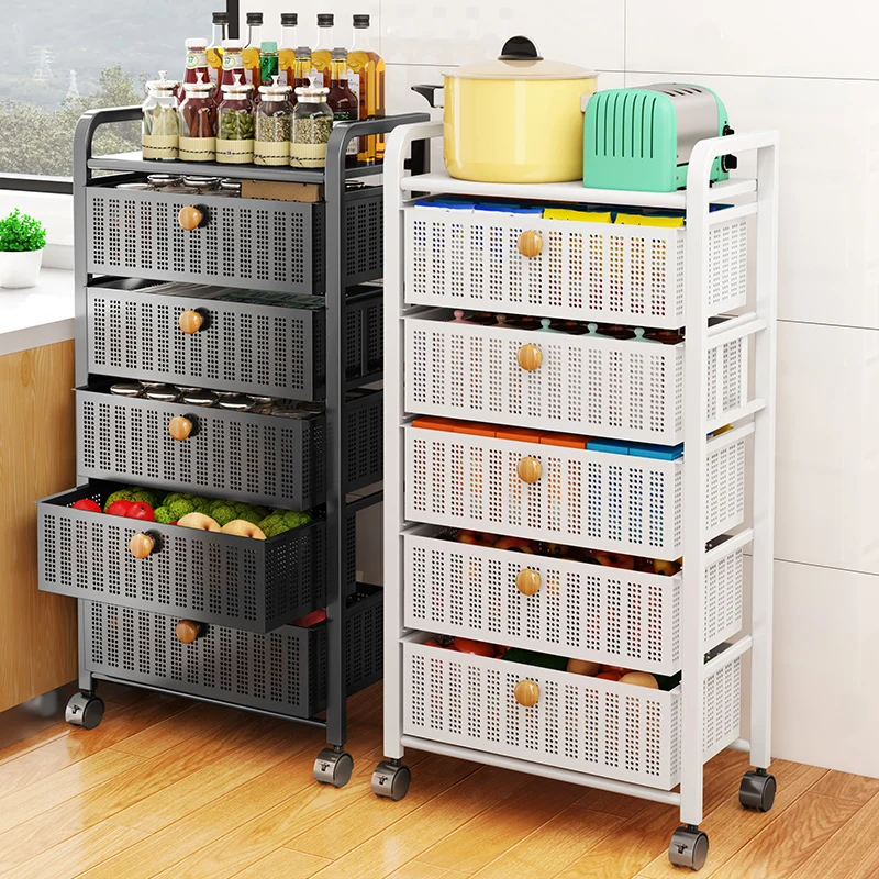 

Kitchen Furniture Organizer Trolley Storage Shelf Removable Portable Steps Folding Roulette Home Carrinho Cozinha Islands Cart