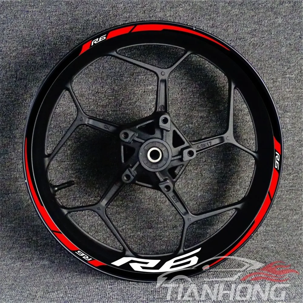 17-inch new  motorcycle R1R3R6 wheel hub modified blade wheel rim steel ring reflective waterproof decal sticker