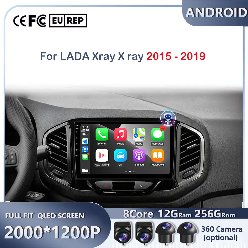 4G Android OS Carplay Auto WIFI Радио Стерео Мультимедийный Плеер 2din Головное Устройство Для LADA Xray X ray 2015-2019 Автомобиль