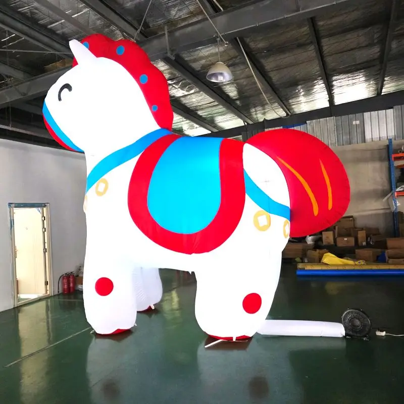 

Fast ship to door Colorful Giant Inflatable Hourse Large Inflatable Animal Cartoon For Outdoor Advertising