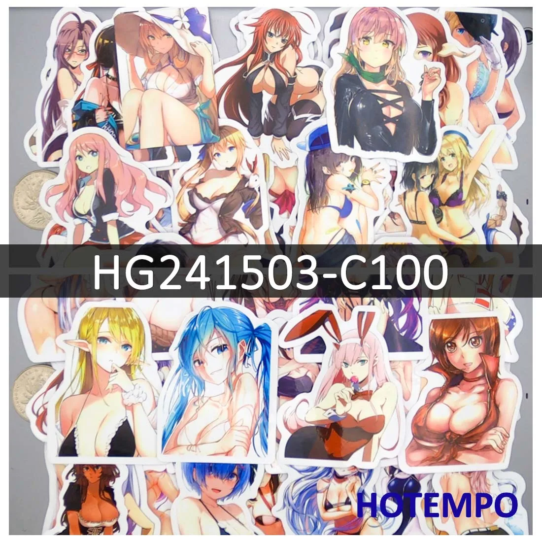 50/100PCS Anime Girls Sexy Stickers Swimsuit Beauty Bikini Bunny for Laptop Luggage Scrapbook Motorcycle Car Bike Phone Sticker