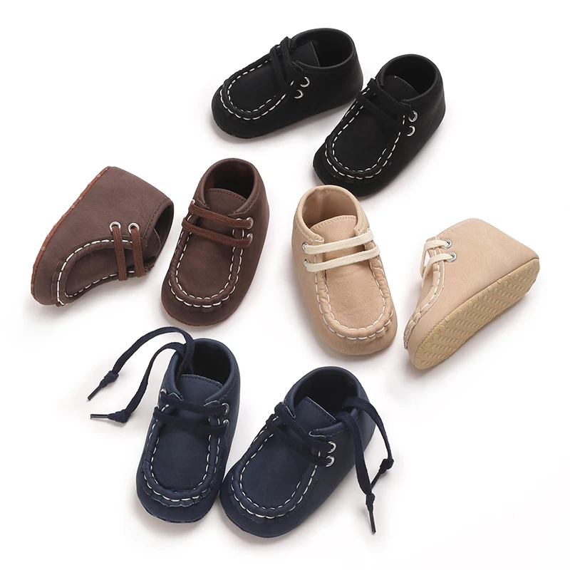 

Toddler First Walker Baby Shoes Boy Girl Classical Sport Soft Sole PU Leather Multi-Color Crib Baby Moccasins Casual Shoes