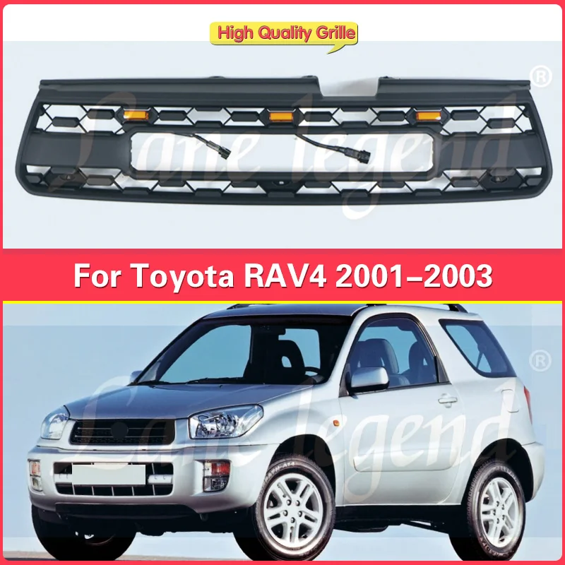 Facelift Tuning Accessories paint-proof Front Lower Bumper Grille Grill Cover Compatible with Toyota RAV4 2001 2002 2003