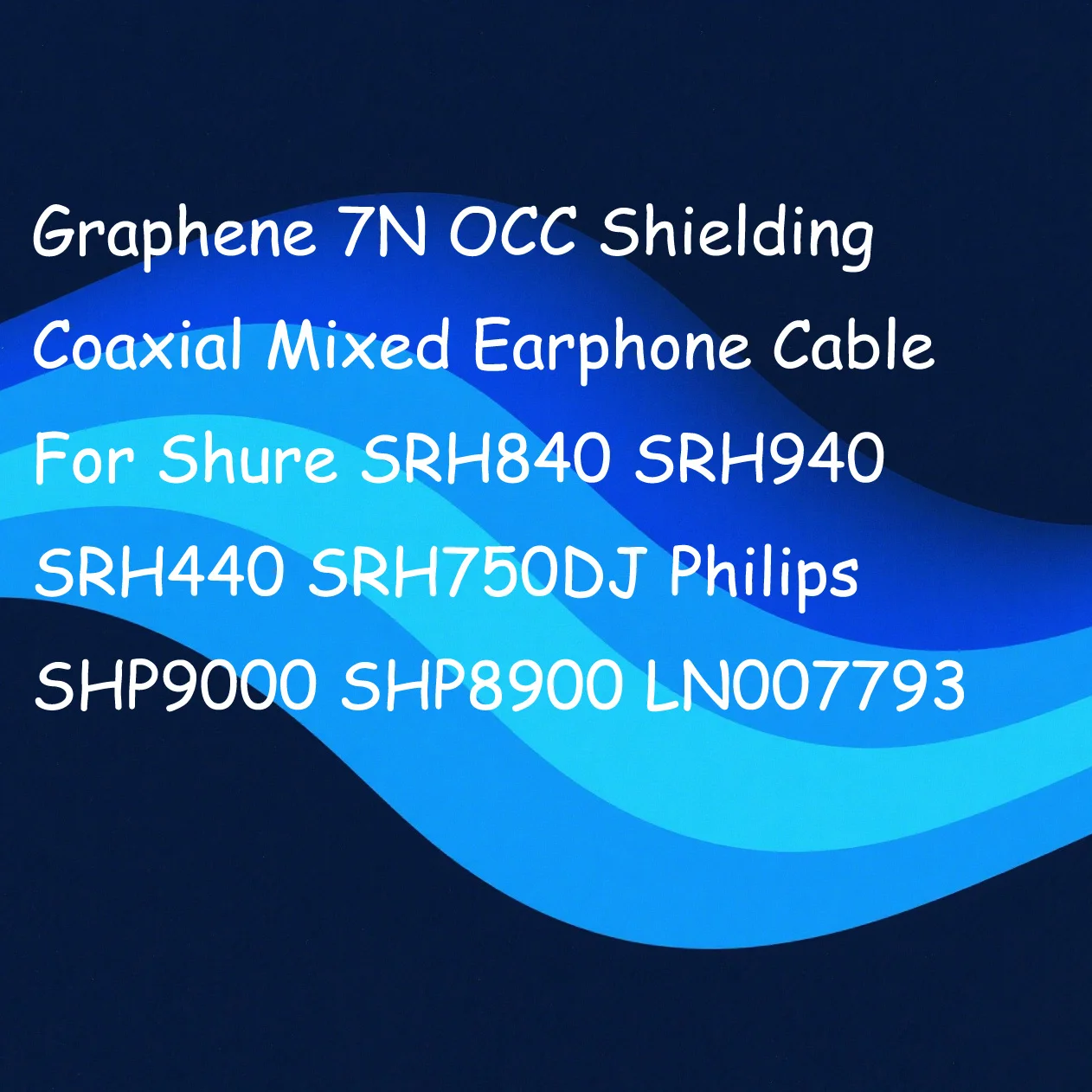 Graphene 7N OCC Shielding Coaxial Mixed Earphone Cable For Shure SRH840 SRH940 SRH440 SRH750DJ Philips SHP9000 SHP8900 LN007793