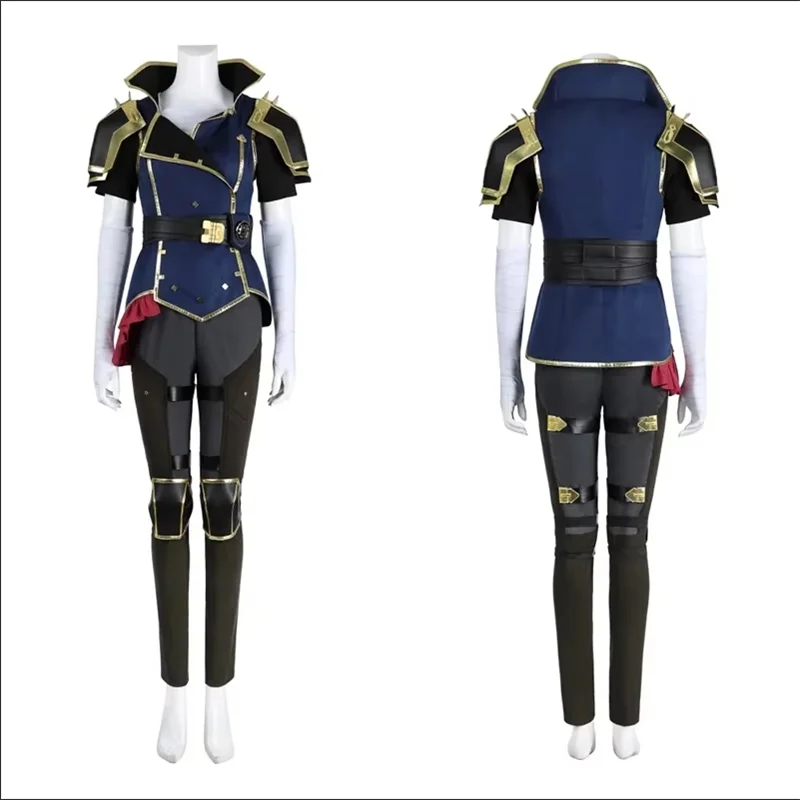 Gioco LOL Arcane Vi Costume Cosplay Donna con accessori Vestito da festa di Halloween