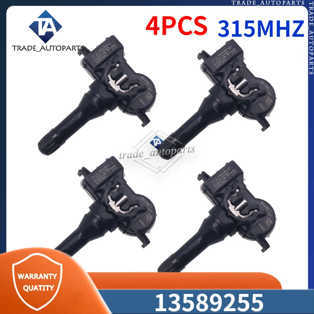 13589255 TPMS Tire Pressure Monitor Sensor 4PCS For Buick Verano Cadillac Escalade Cts Chevrolet Cruze Suburban GMC Canyon Yukon