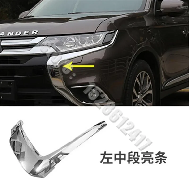 

ABS front bumper bar trim Front Grille Around Trim Racing Grills Trim Car Styling for Mitsubishi Outlander 2016 - 2019