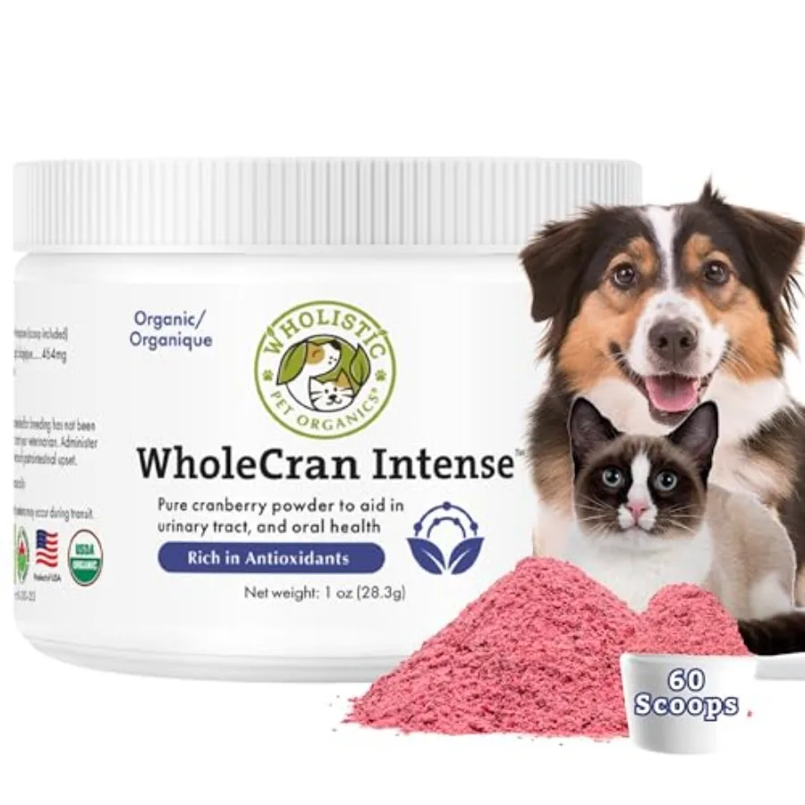 Cranberry for Dogs and Cats - Organic Cranberry Supplement for Dogs Bladder Control Kidney Support and Urinary Incontinence - H