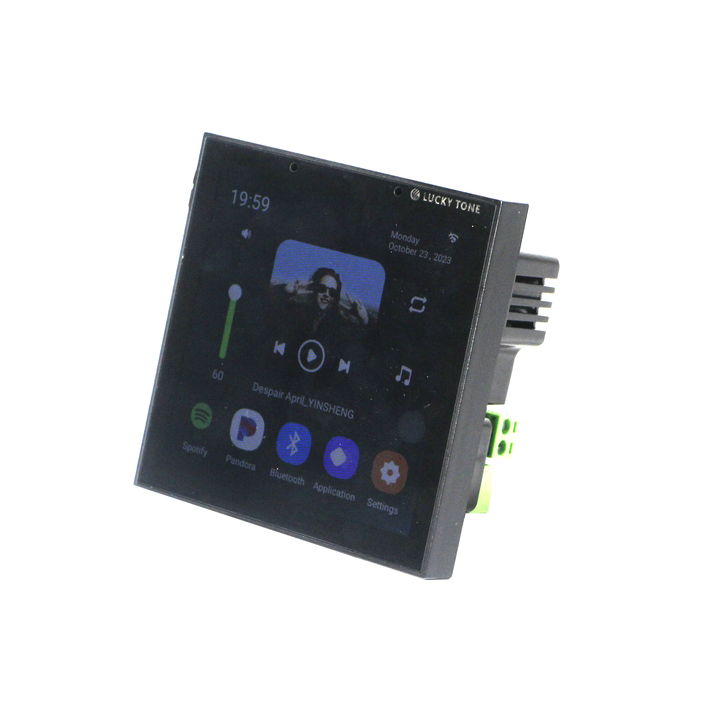 2/4 Channels WiFi Smart Home Bluetooth Mini Wall Amplifier, Supports TF Card, USB with Android 11 System and Touch Screen