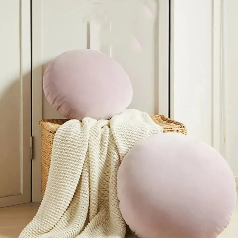 1 Stück, einfarbiger runder Kissen bezug für Wohnkultur-50cm * 50cm-perfekt für Schlafzimmer, Wohnzimmer – Detail 4