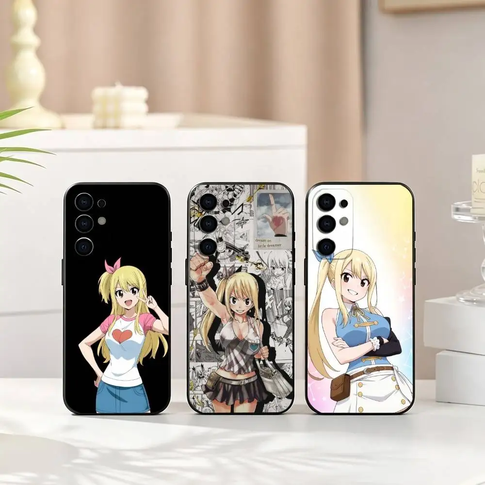 FAIRY TAIL Lucy Heartfilia  Phone Case Black Silicone Soft For Samsung S25,S24,S21,S22,S23,S30,Ultra,S20,Plus,Fe,Lite
