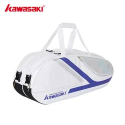 Bolsa de tenis KAWASAKI Padel, K1G00-A8608 de gran capacidad, para bádminton y tenis, con bolsa para zapatos separados, de 5 a 6 piezas