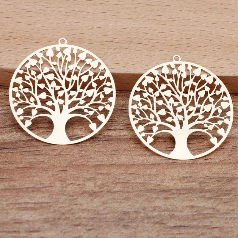 BoYuTe (20 Pieces/Lot) 30MM Filigree Heart Tree Pendant Diy Jewelry Making Materials