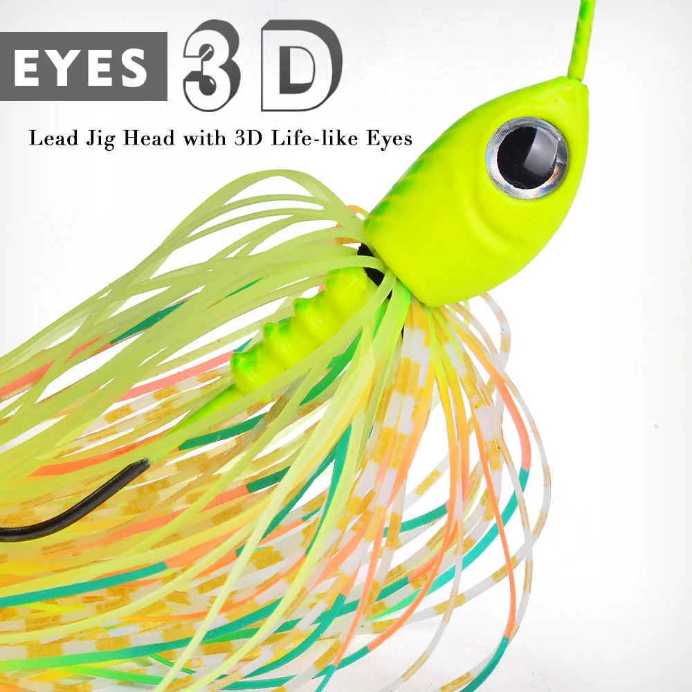 PROBEROS 1/5 Stück Spinner-Köder - Ideal für Barsch, Silikon-Gummi-Jig-Skirt zum Lachs-, Hecht- und Forellenangeln – Detail 8