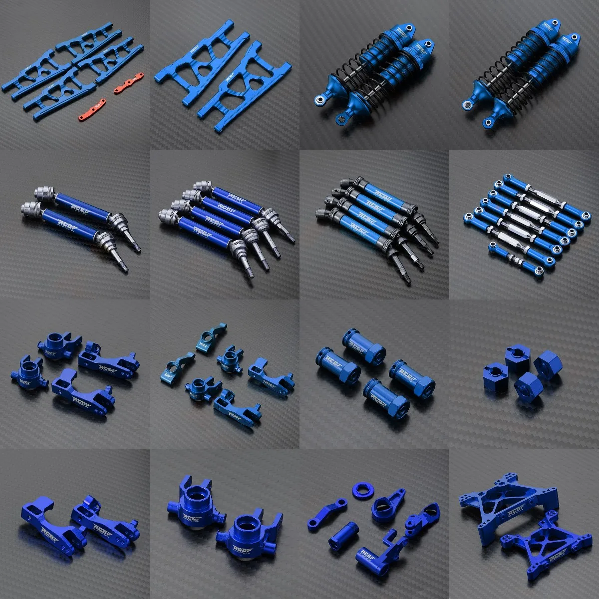 RCGOFOLLOW CNC Metal Chassis Arm C Seat Rear Stub Axle Kits for 1/10 Traxxas SLASH 4x4 Rustler Stamped Hoss VXL A-arm Upgrade