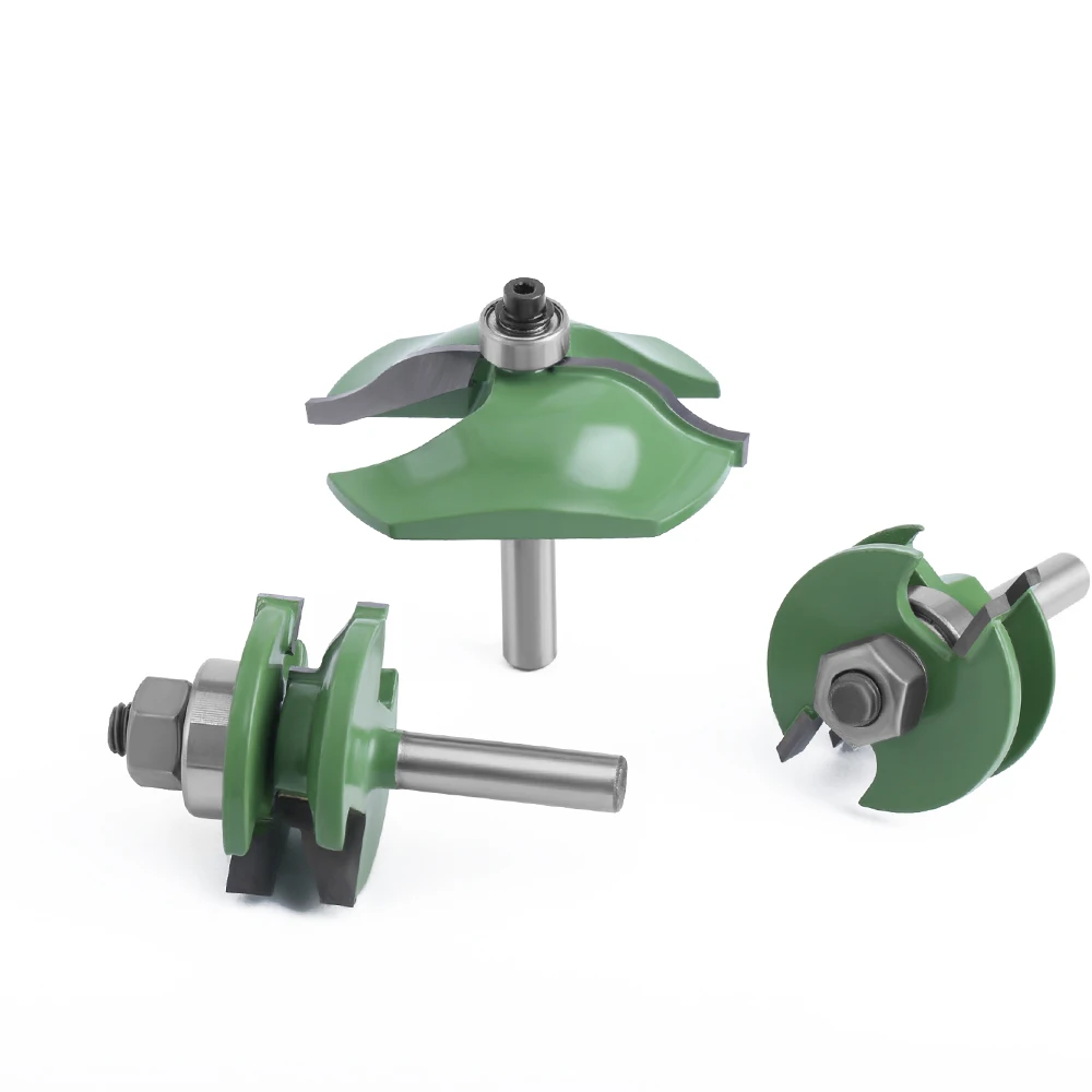Imagem -04 - Lavie mm Shank Pcs Grande Gabinete Rail & Stile Tenon Router Bit Conjunto Painel do Armário da Porta Levantador Ogee Madeira Cortador de Moagem Mc02040