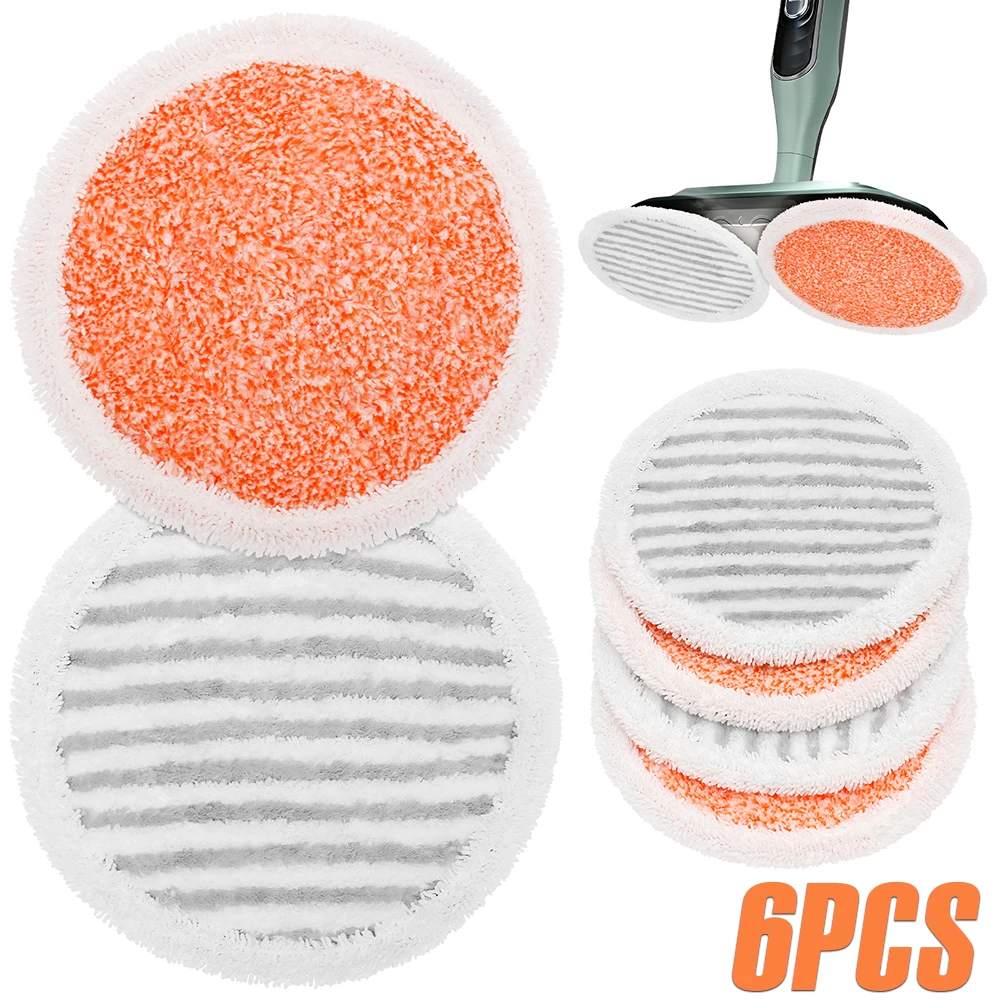6Pcs Ersatz Steam Mop Pad Wiederverwendbare Steam Mop Reinigung Pad Haushalt Reinigung Werkzeug Zubehör für S7000 S7201 S8001 S8201