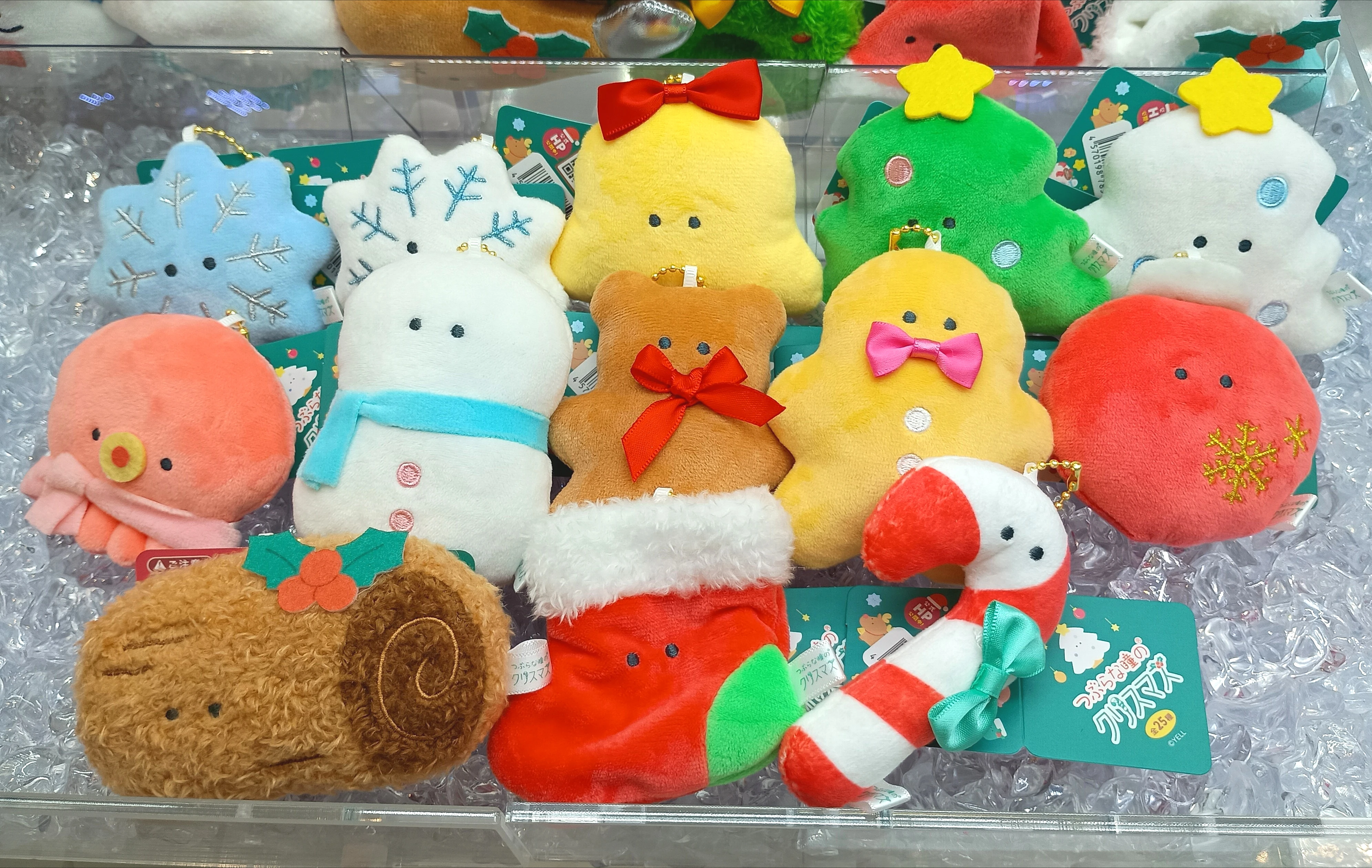 11.5 سنتيمتر YELL ألعاب من القطيفة جولة العينين شجرة عيد الميلاد قلادة حلي معلقة هدايا نافيداد السنة الجديدة ديكورات المنزل للحزب