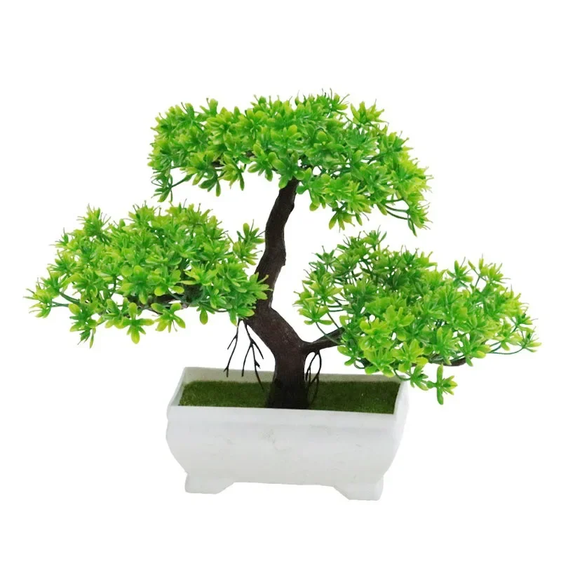 

Artificial Plastic Plants Bonsai Small Tree Pot Fake Plant Potted Flower Home Room Table Decoration Garden Arrangement Ornaments