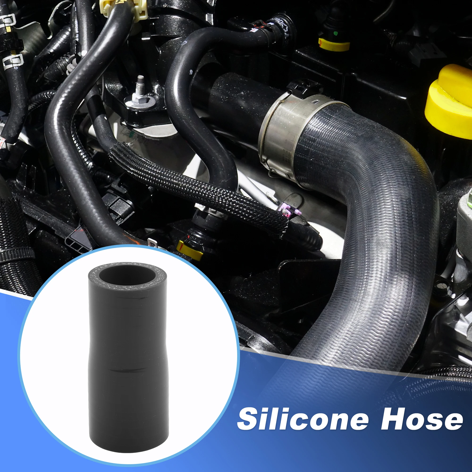 UXCELL 76mm Length Car Straight Silicone Heater Hose Radiator Coolant Hose Flexible Durable Silicone Tubing Piping Intake Boot