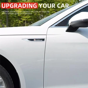 Metall Car Fender Side Wing Blade Badge, 3D-Emblem-Aufkleber, Nissan J10 X-Trail Qashqai Juke Micra Leaf Patrol Gadgets, 2pcs 6 Hauptverkäufe Nissan Patrol - №2