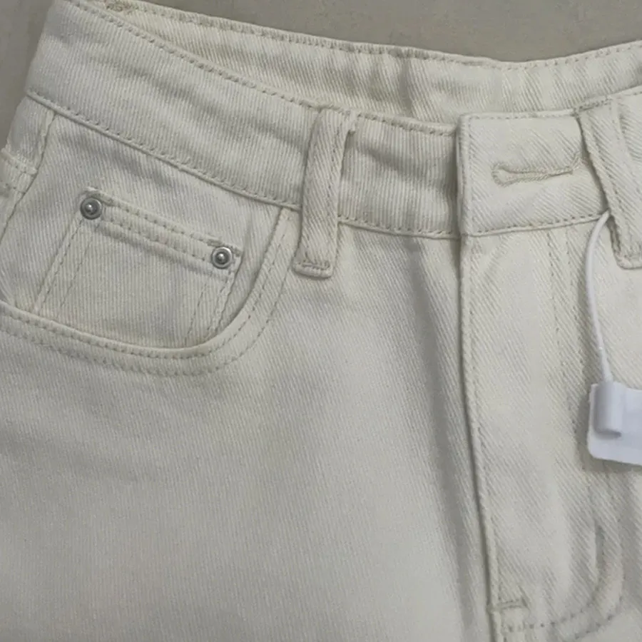 High Waist Wide Leg Jeans Women's Casual Loose Fit Straight Cut Pants Spring Autumn White Color Versatile Style Comfortable