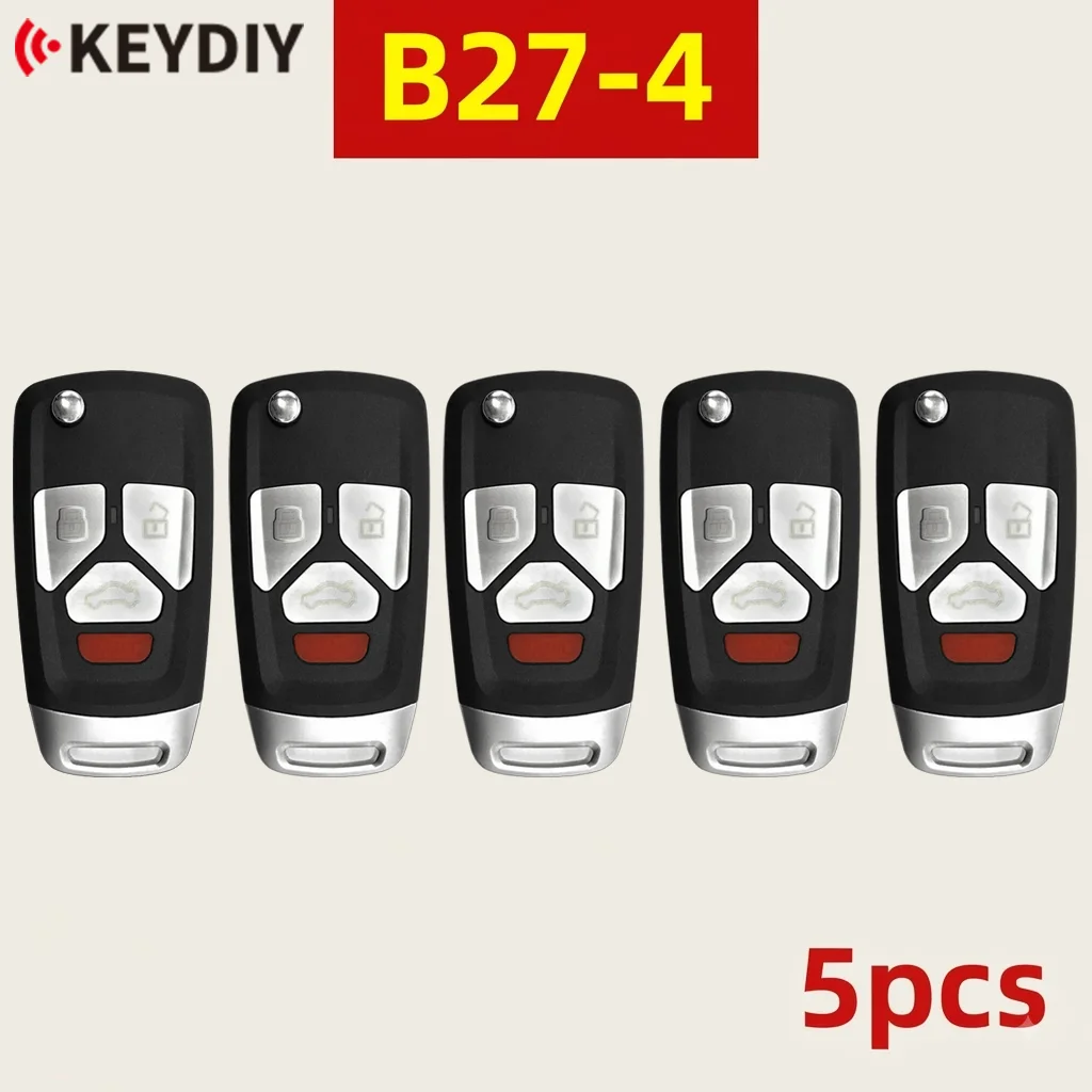 5pcs/Lot KEYDIY B27-4 3+1 Button KD Remote Smart Car Key Control B Series Universal Acesssories Auto for KD900 Mini KD-X2 Tools