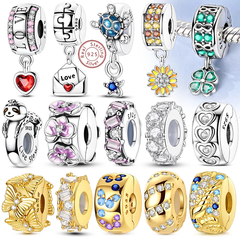 

Оригинальные подвески-клипсы, бусины-разделители, стерлинговое серебро 925 пробы, любовь, четырехлистный клевер, циркон, подвески, подходят для браслета, женские ювелирные изделия своими руками, подарок