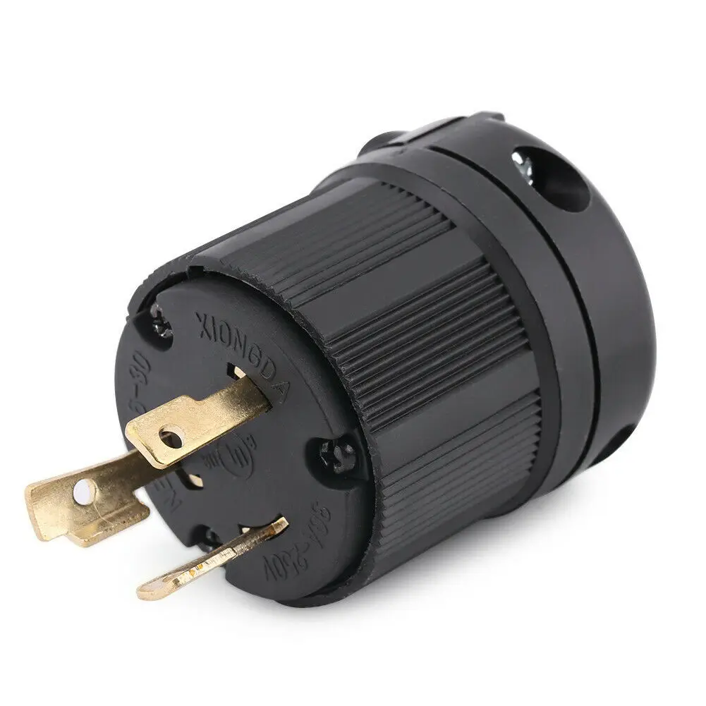 Male Connector Twist-Lock 3-pole for Power Wire Lock 000 times 250V 50-60 HZ for nema L6-30P - 25 50 Male Connector