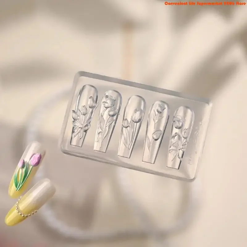 G92D Silicone Art Mold Accessory Molds Tulips Shaped Decorative Molds