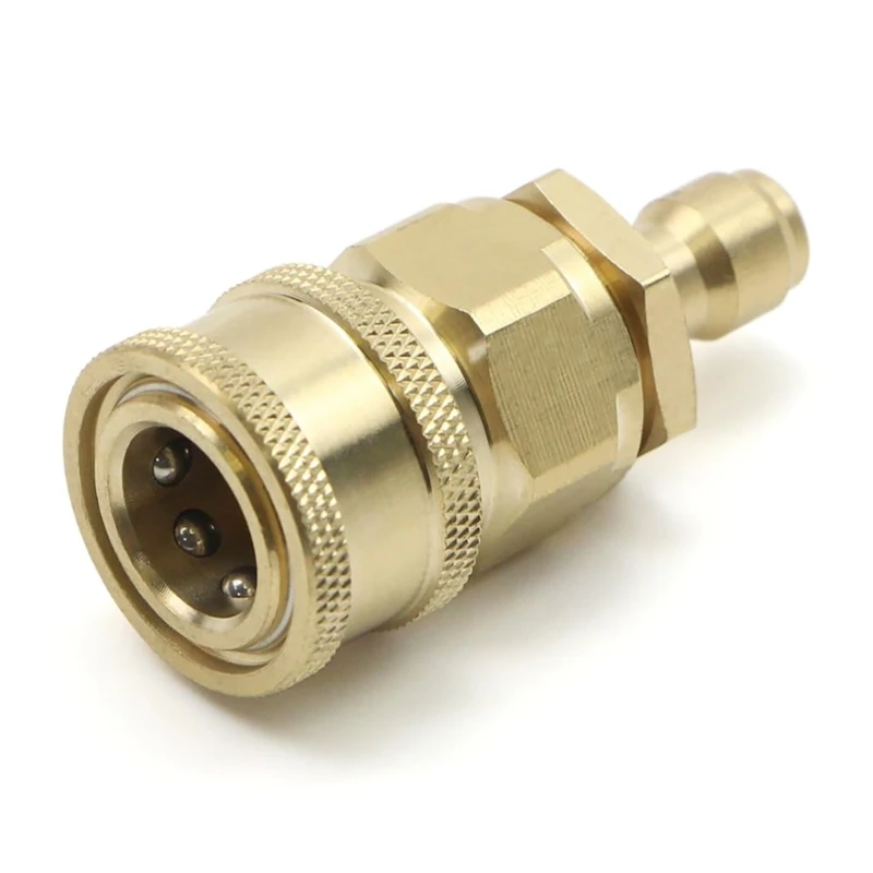 Pressure Washer Coupling Adapter for Car Washing and Driveway Cleaning with Quick Release and Up to 4000PSI Working Pressure for