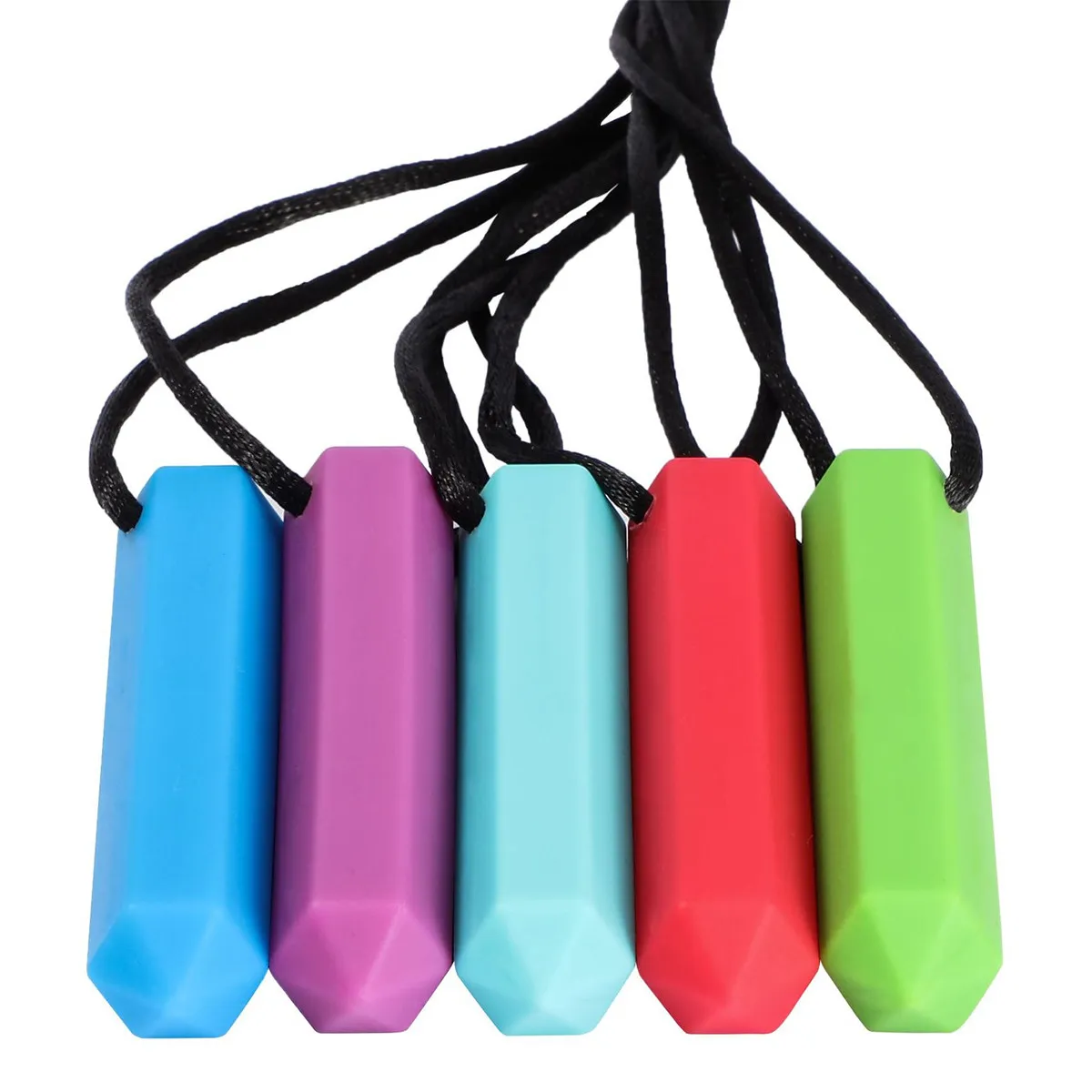 

1 шт. Детское прорезывательное ожерелье-подвеска премиум-класса, безопасный прорезыватель для младенцев и малышей, для жевания, для облегчения боли при прорезывании зубов, фиолетовый шнурок 80 см