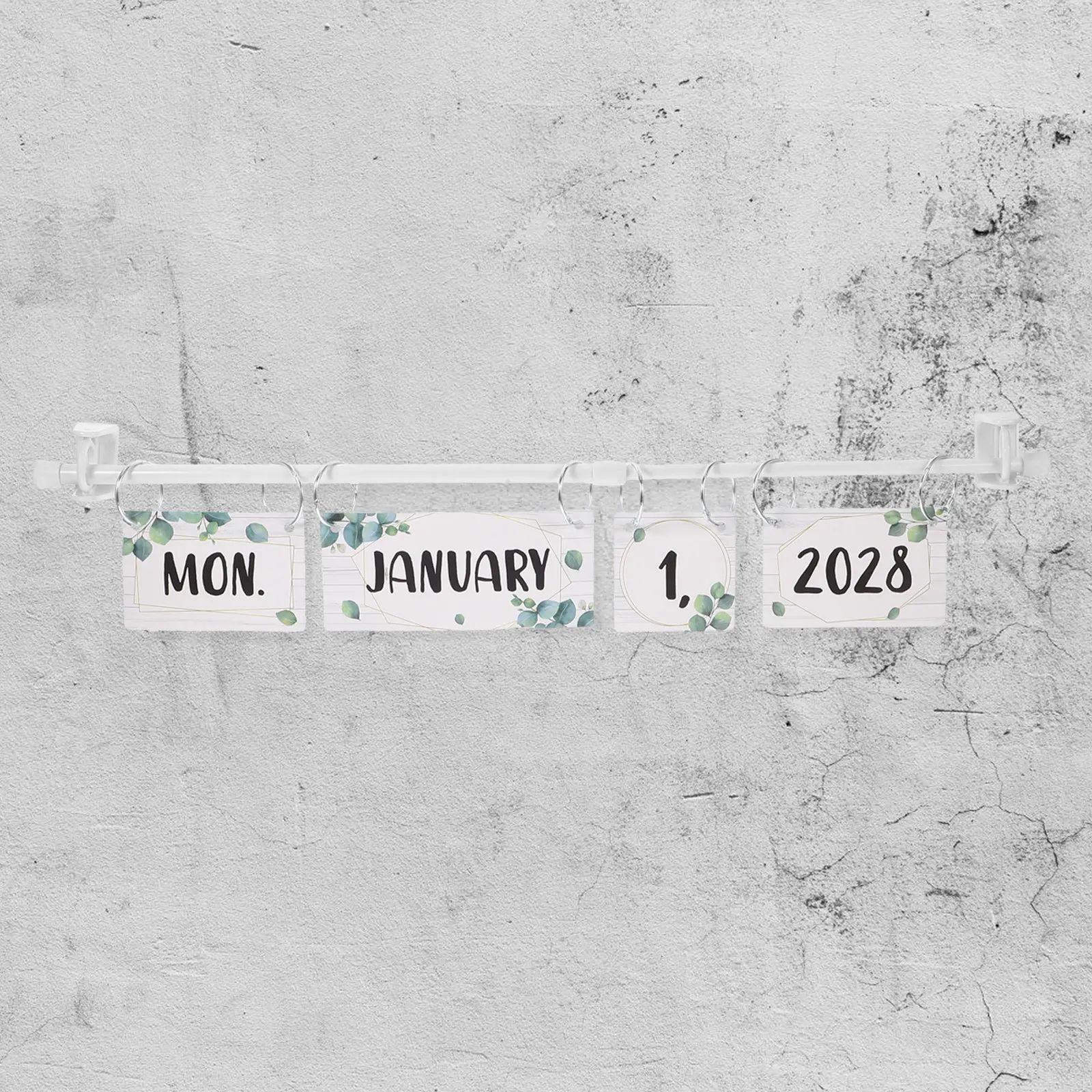 

1Set Flip Calendar Classroom Bulletin Board Manual Installation Retro Style Reusable Calendar Cards 2025-2028 Teaching Supplies