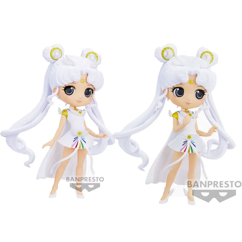 

Original Bandai Sailor Moon Q Posket Tsukino Usagi Cosmos Princess Ver Anime Model Toys Action Figure Gift Collectible Ornaments