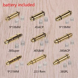 Tactical Training Laser Bullet .223 .380 .45ACP .38 .40 9mm Pistol Snap Caps Rifle Dry Fire Gun Bore Sight 9x19mm G-sight ISPC