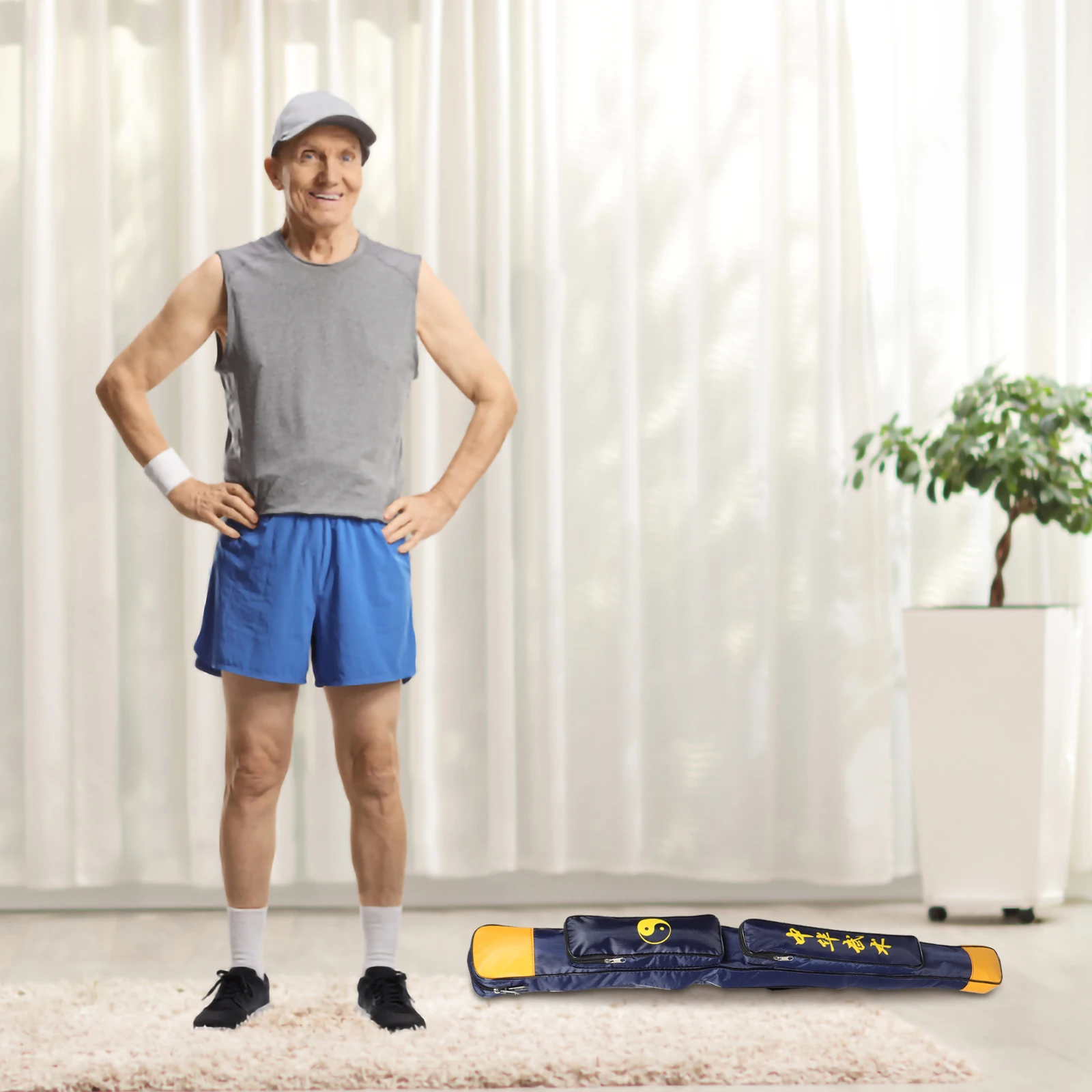 

Canvas Sword Bag Durable Lightweight Practical Fine Workmanship Space Saving Design Zipper Closure Protect Swords Scuffs Scratch