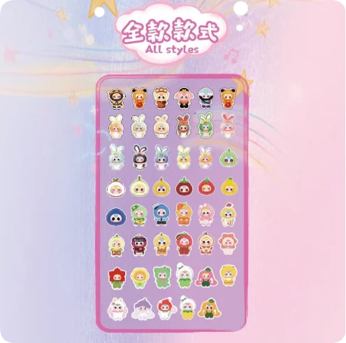 Baby Three Happy Base Camp Pellicola profumata Scatola cieca di seconda generazione Gioco alla moda Simpatico cartone animato Decorazione appesa Pellicola profumata