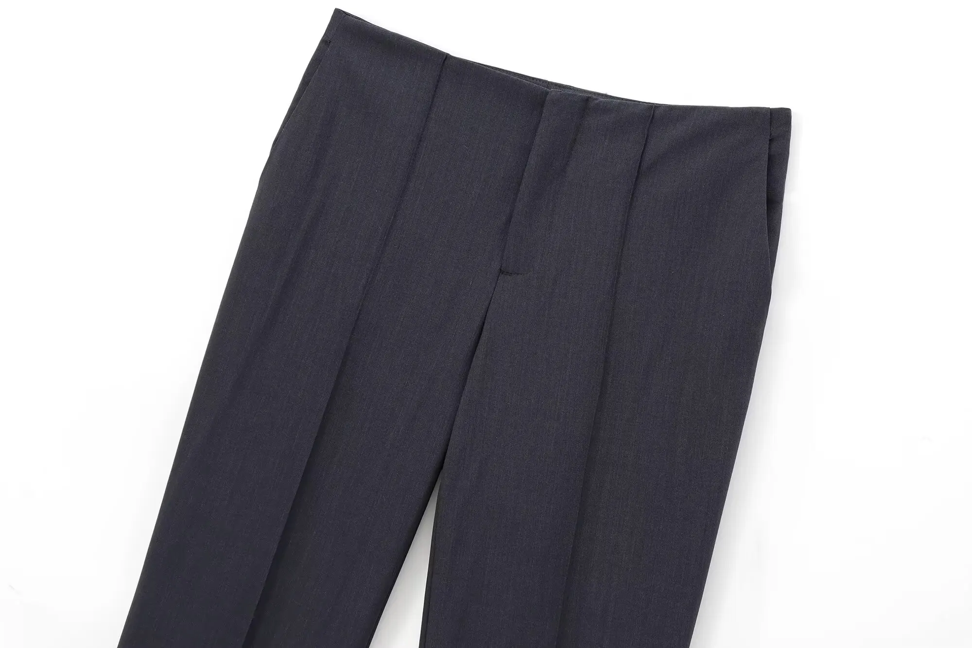 Jenny&Dave French Fashion Button Decoration Flare Pants Suit Pants Women Casual Trousers Minimalist Coummuter Pants