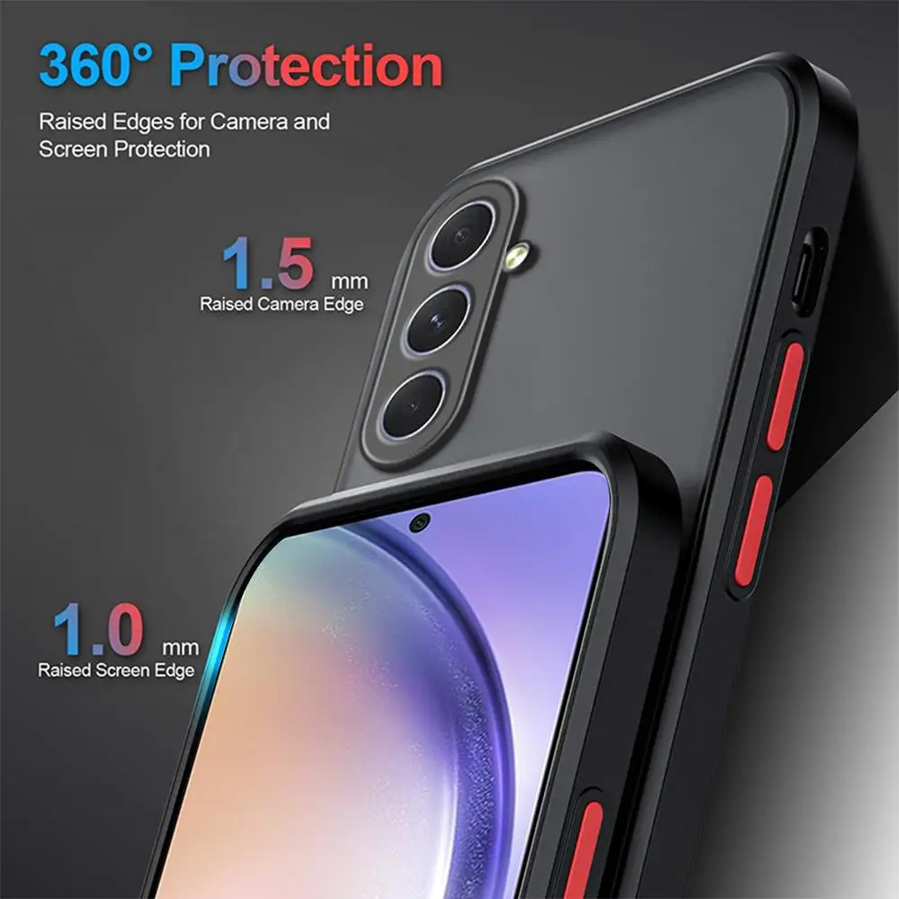 Armor Matte Phone Case For Samung A54 5G Shockproof Bumper Hard Protective Cover For Samsung Galaxy A14 A34 A54 A 14 A 34 A 54