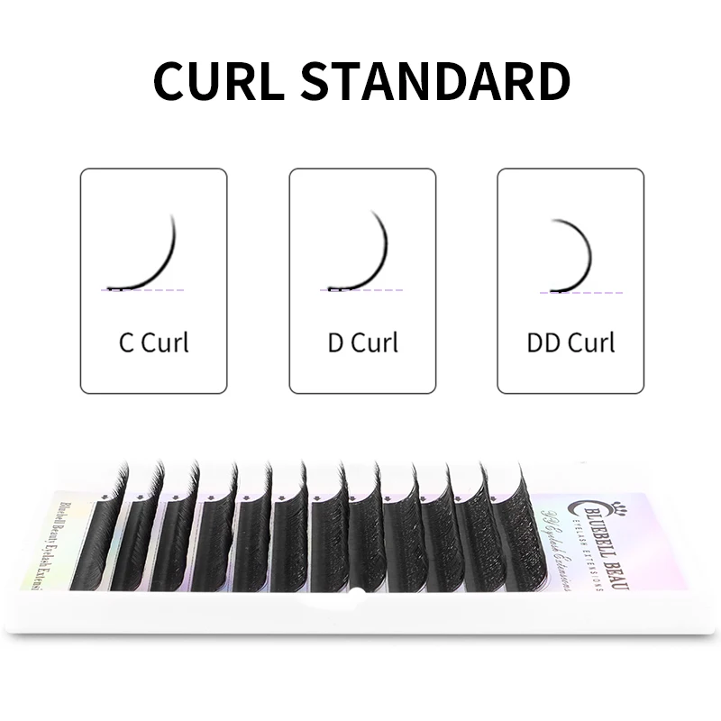 Bluebell C Curl Y Eyelashes Soft Cilia Egyptian Volume Korea High Quality Eyelash Extension Eye Lashes Natural Premade Fan