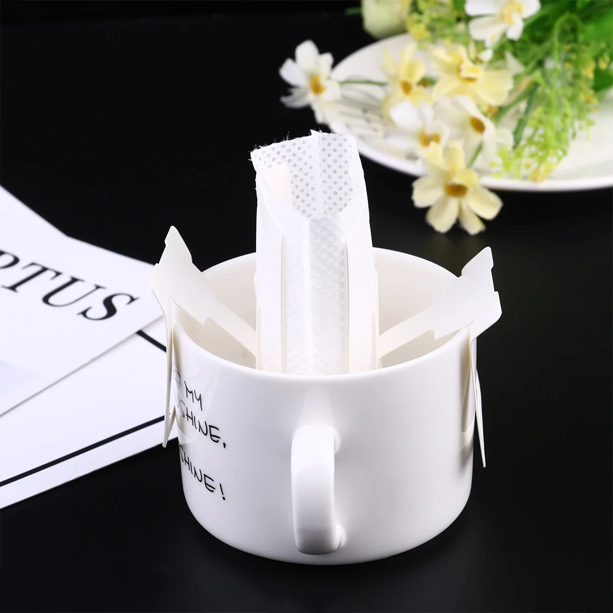 

50Pcs Coffee Filter Hanging Ear Drip Pour-Over Heatproof Filter Paper Bag Portable for Home Office Pour-Over Coffee