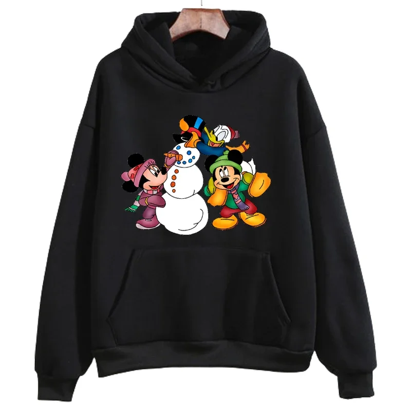 Christmas Snowman Graphic Printed Hoodie Fashion O-Neck Streetwear Women\'s Sweatshirt Clothes Autumn Feamle Hoodies Pullover Top