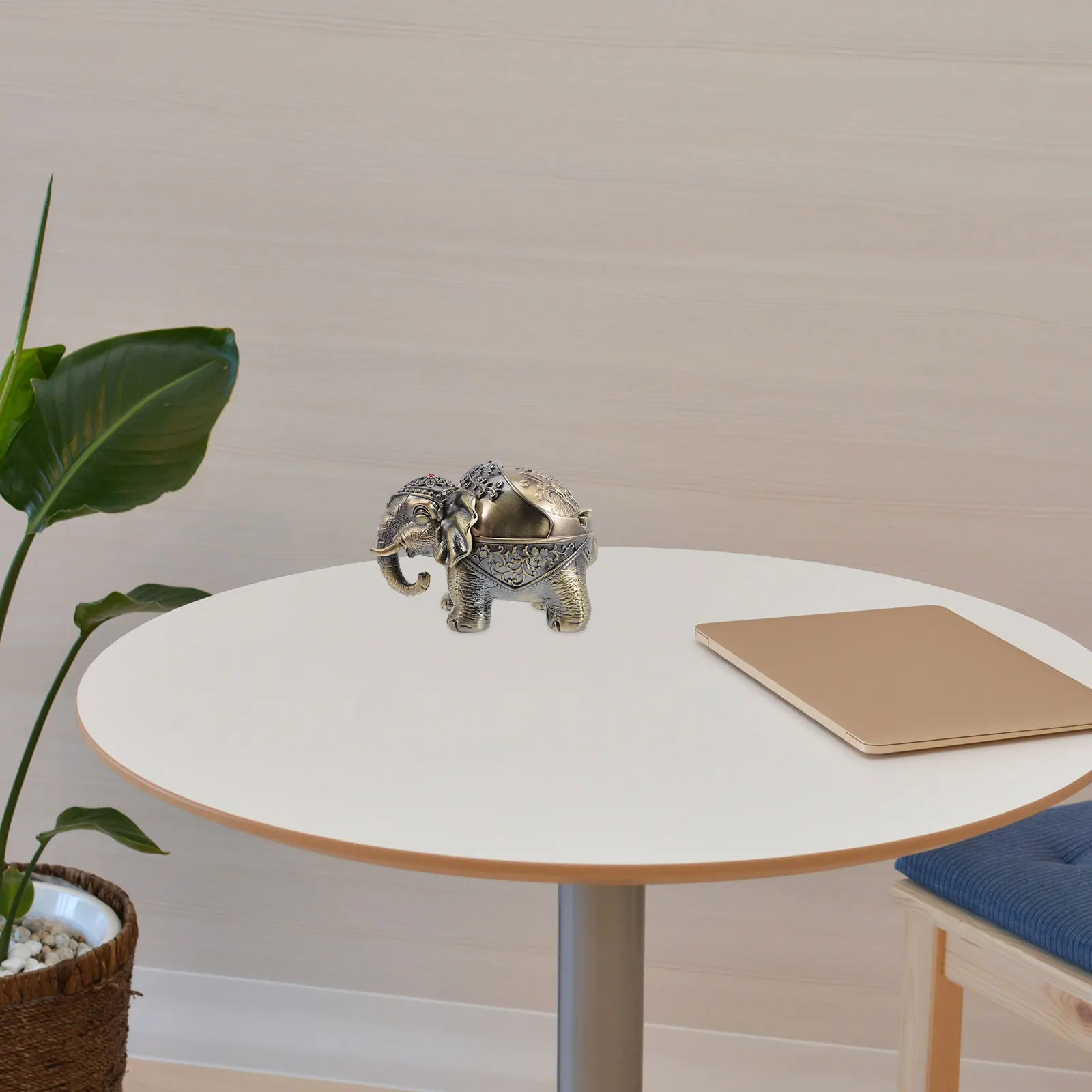 

Elephant Ashtray Alloy Windproof Home Car Decorative Tray Large Capacity Non Fading Ashtrays For Outdoor