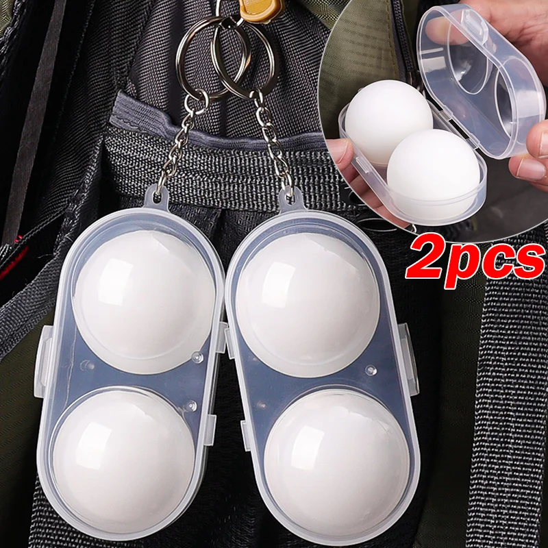 

Table Tennis Protective Storage Box Hard Plastic Box Table Tennis Double Storage Box with Key Chain Table Tennis Accessories