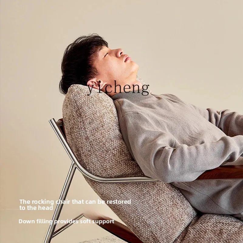 

ZYA rocking chair retro light luxury living room sofa balcony single sleeping rocking chair home decoration accessories