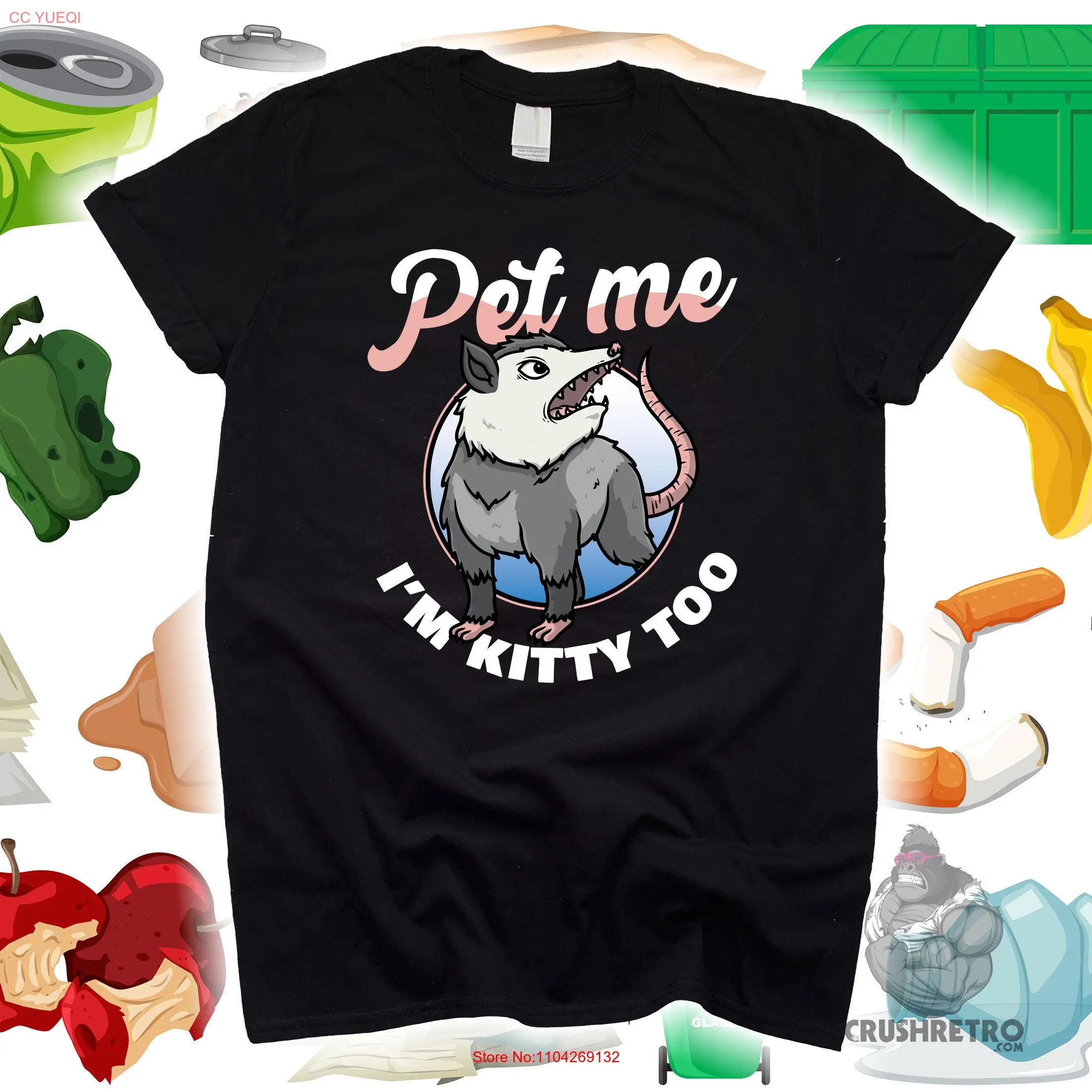 

Pet Me Opossum T Shirt Possum Art s Designs Funny SweaT long or short sleeves