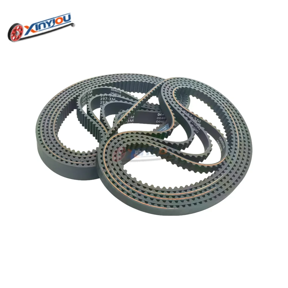 สายพานไทม์มิ่งยาง HTD3M ระยะห่างฟัน 3 มม. ความกว้างสายพาน 6/8/9/10/12/15/18/20 มม. ตัวเลือกความยาว 384~474 มม.