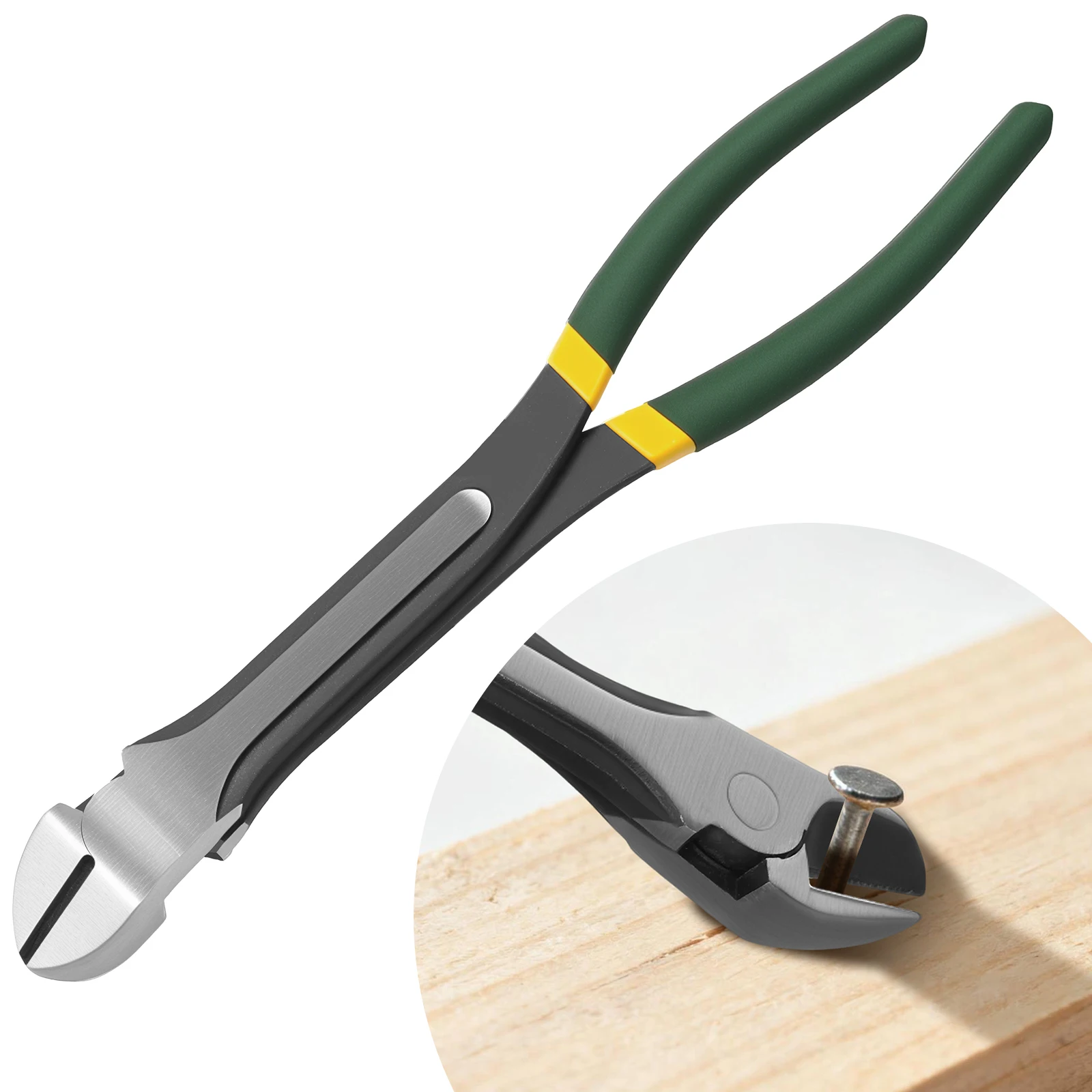 

Диагональные кусачки с высоким рычагом, 11-дюймовый диагональный резак с увеличенным вылетом, сверхмощный кусачки с эргономичной ручкой